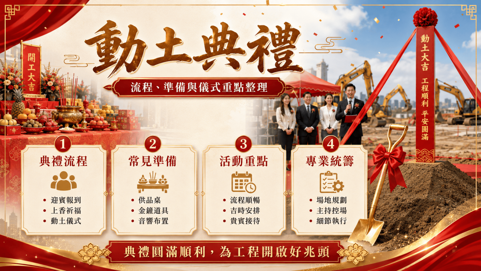 動土典禮不只是工程開工前的象徵儀式